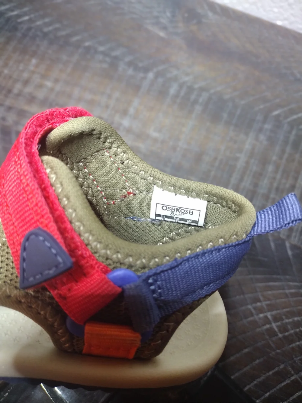Kids Multi-Color Adjustable Sandals - Red, Yellow, Blue
